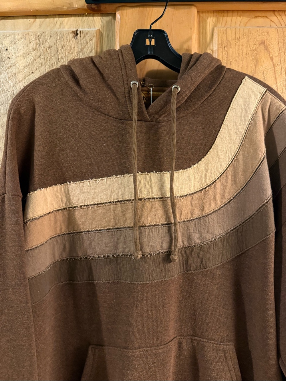 Aviator Nation- 🌊 Wave Stripe 4 Pullover Hoodie- Brown - Picture 3 of 7